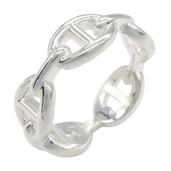 Hermes Hermès Enchaine PM Ring, 925 Sterling Silver, Men's and Women's - Picture 1 of 10